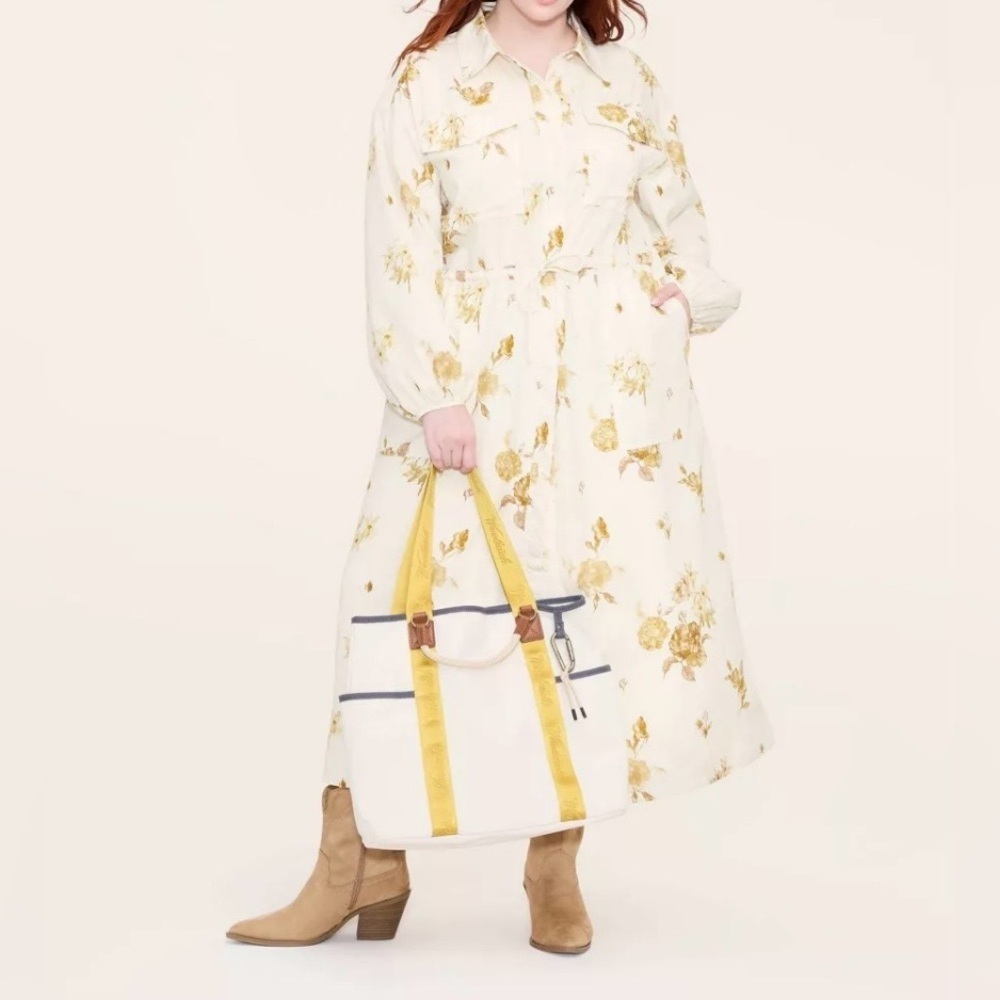 Woolrich Floral Shirt with Gold and Brown Accents
